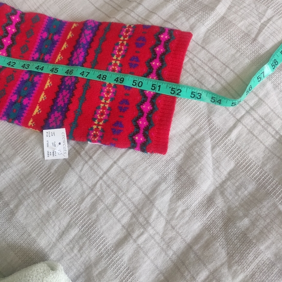New!J.Crew in fair isle Multi colored Crewcuts 100% wool scarf & gloves Kids set - Picture 11 of 12